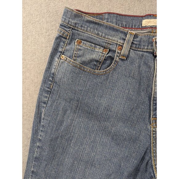 Levis 550 Jeans Womens Size 16 Blue Relaxed Boot Cut High Rise Comfort Stretch - Picture 2 of 14